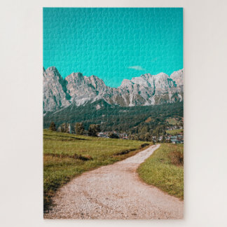 Vue sur le puzzle des Dolomites italiennes