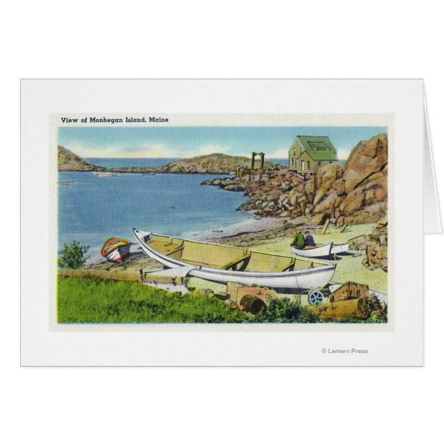 Vue sur l'île de Monhegan, la plage (Devant horizontal)