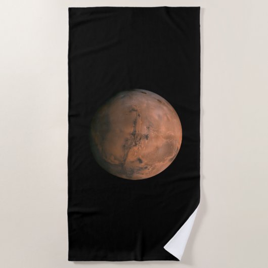 Vue sur Mars (La Planète Rouge) Serviette de plage (Devant)