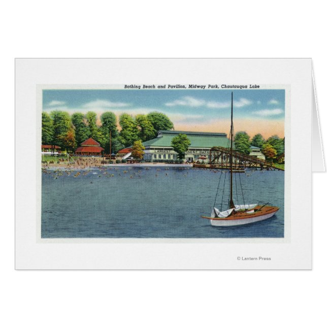 Vue sur Midway Park Beach et Pavilion (Devant horizontal)