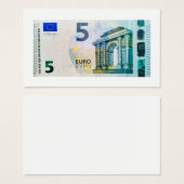 Vue sur un billet de 5 euros (Devant & derrière)