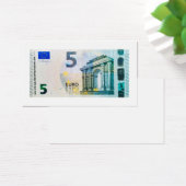 Vue sur un billet de 5 euros (Bureau)