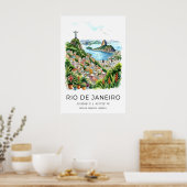 Vue tropicale de Rio impression d'art, Christ le R (Cuisine)