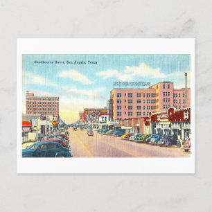 Vue vintage de San Angelo, Texas, Carte postale
