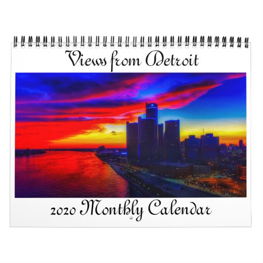 Vues du calendrier mensuel de Détroit 2020 (Protection)