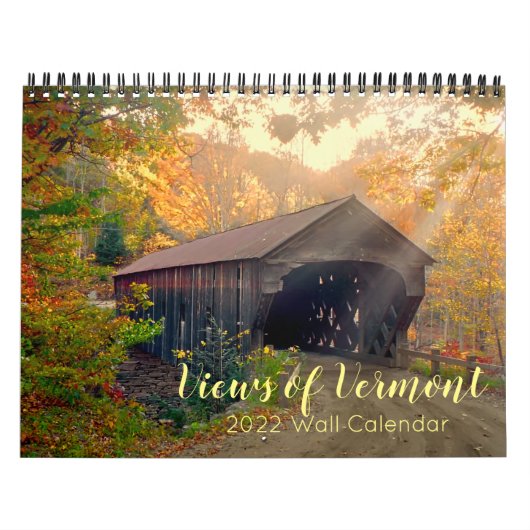 Vues du calendrier mural Vermont 2022 (Protection)