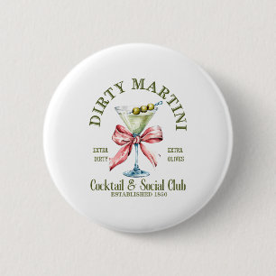 Vuil Bachelorette Martini Staart Club Martini Dran Ronde Button 5,7 Cm