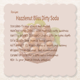 Vuil frisdrank Hazelnut Bliss onderzetter