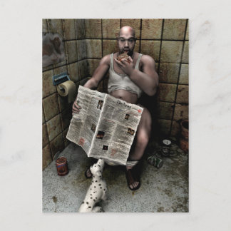 vuil man briefkaart