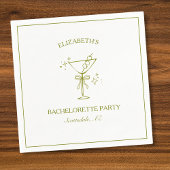 Vuil Martini Persoonlijk Chic Bruidsfeest Servet