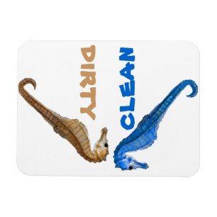 Vuil of schoon zeepaardje magneet