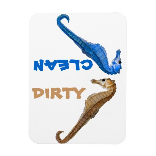 Vuil of schoon zeepaardje magneet (Verticaal)