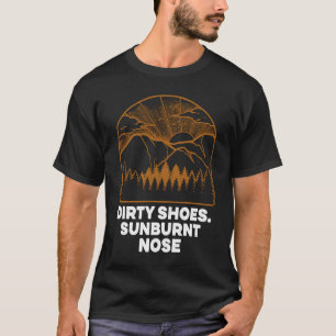 Vuil Schoeisel Verbrand Neus Wandelend Zomer Wande T-shirt