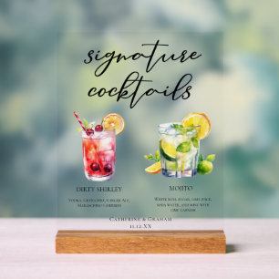 Vuil Shirley Mojito Signature Trouwcocktails Acryl Bord