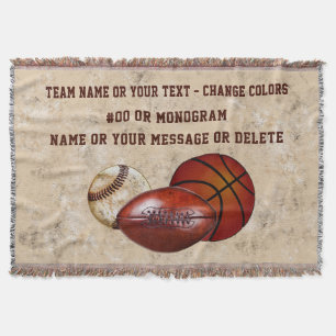 Vuil uitziende gepersonaliseerde sportwerpbekledin deken
