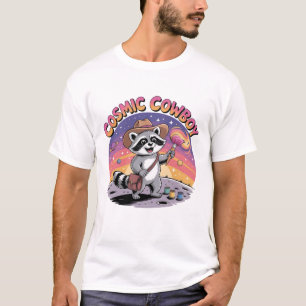 Vuil Wasbeer Ruimte Cowboy Kunstenaar Maan T-shirt