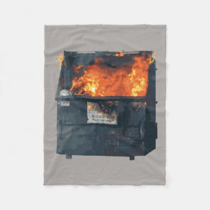 Vuilcontainerbrand - grappige warboel fleece deken