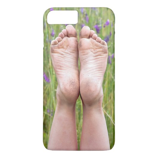vuile blote voeten in wilde bloemen Case-Mate iPhone case (Achterkant)
