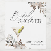 Vuile Bruidsmeisjes Bruiloft Martini Cocktail Wijn Etiket (Enkel label)