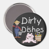 Vuile gerechten Boerenvarken Magneet (Voorkant / Achterkant)