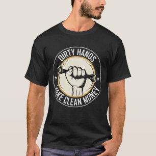 Vuile handen maken schoon geld - Grappig papa cade T-shirt
