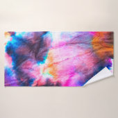 Vuile kunst. Heldere rode, lila, roze, gele kleure Badhanddoek (Badhanddoek)