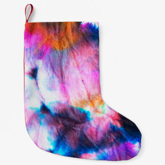 Vuile kunst. Heldere rode, lila, roze, gele kleure Kleine Kerstsok