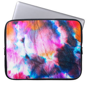 Vuile kunst. Heldere rode, lila, roze, gele kleure Laptop Sleeve