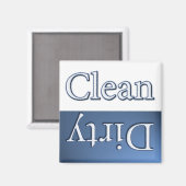 Vuile of schone vaatwasmachine magneet (Voorkant / Achterkant)