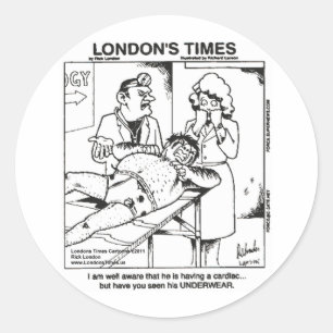 Vuile ondergoed en ziekenhuizen Funny Gifts & T -  Ronde Sticker