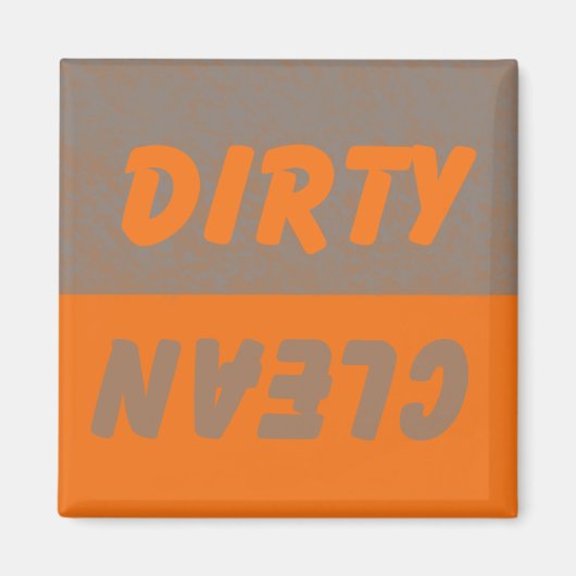 Vuile schone vaatwasmachine magneet (Voorkant)