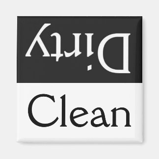 Vuile/Schone vaatwasmachine magneet