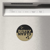 Vuile/schone Vaatwasser Magnet Zwart en Goud Magneet (Insitu (Vaatwasser))