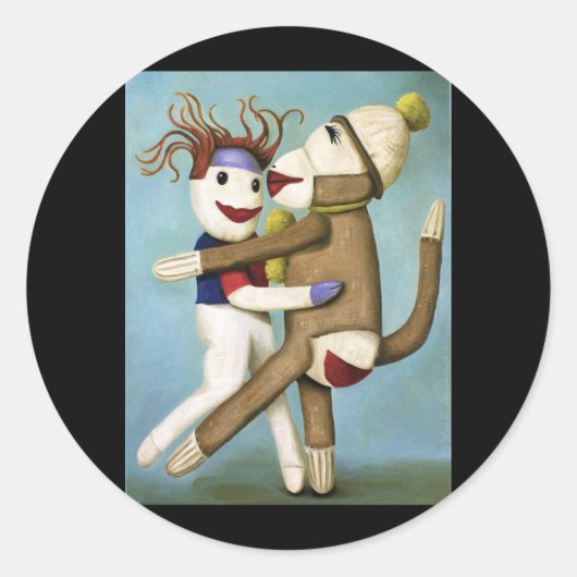 Vuile Sokken die de tango dansen Ronde Sticker (Voorkant)