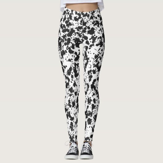 Vuile spattextuurachtergrond of Abstracte spatter Leggings (Voorkant)