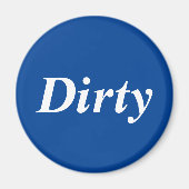 Vuile vaatwasblauwe magneet (Voorkant)