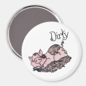 Vuile varkensvaatwasser magneet (Voorkant / Achterkant)