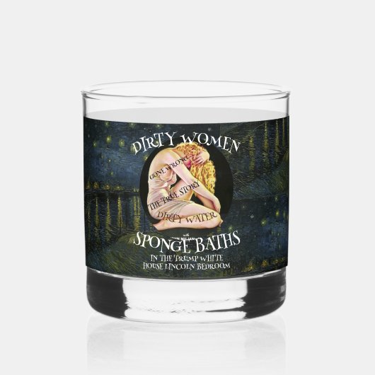 VUILE VROUWEN WATER SPONS BADEN GING FOUT WHISKY GLAS (Voorkant)