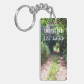 Vuile weg door de bomen sleutelhanger (Voorkant Links)