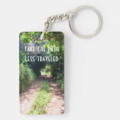 Vuile weg door de bomen sleutelhanger (achterkant)
