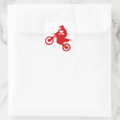 VUILFIETS (scharlaken) Vierkante Sticker (Tas)