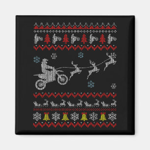 Vuilnis Fiets Motor Pajama Lelijk Kerst Kijker Magneet
