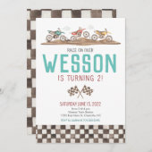 Vuilnis fiets uitnodiging, motor uitnodiging (Voorkant / Achterkant)