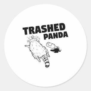 Vuilnis Wasbeer Dronken Wasbeer Grappig Ronde Sticker