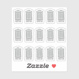 Vuilnisbak Dag Afval Tracker Mini Bujo Planner Sticker