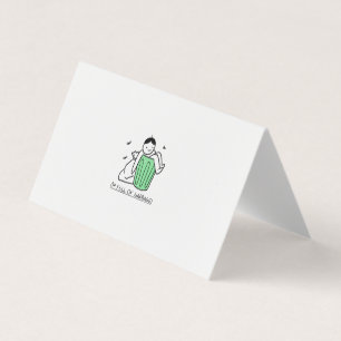 vuilnisbak en een gemiddelde quote visitekaartjes