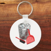 Vuilnisbak en vuilnisbak sleutelhanger (Voorkant)