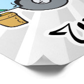 vuilnisbak met klasse poster (Hoek)