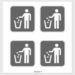 Vuilnisbakken binnen & openlucht sticker