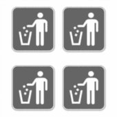 Vuilnisbakken binnen & openlucht sticker (Voorkant)